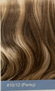 Stranded Human hair lace clip in 20" extensions