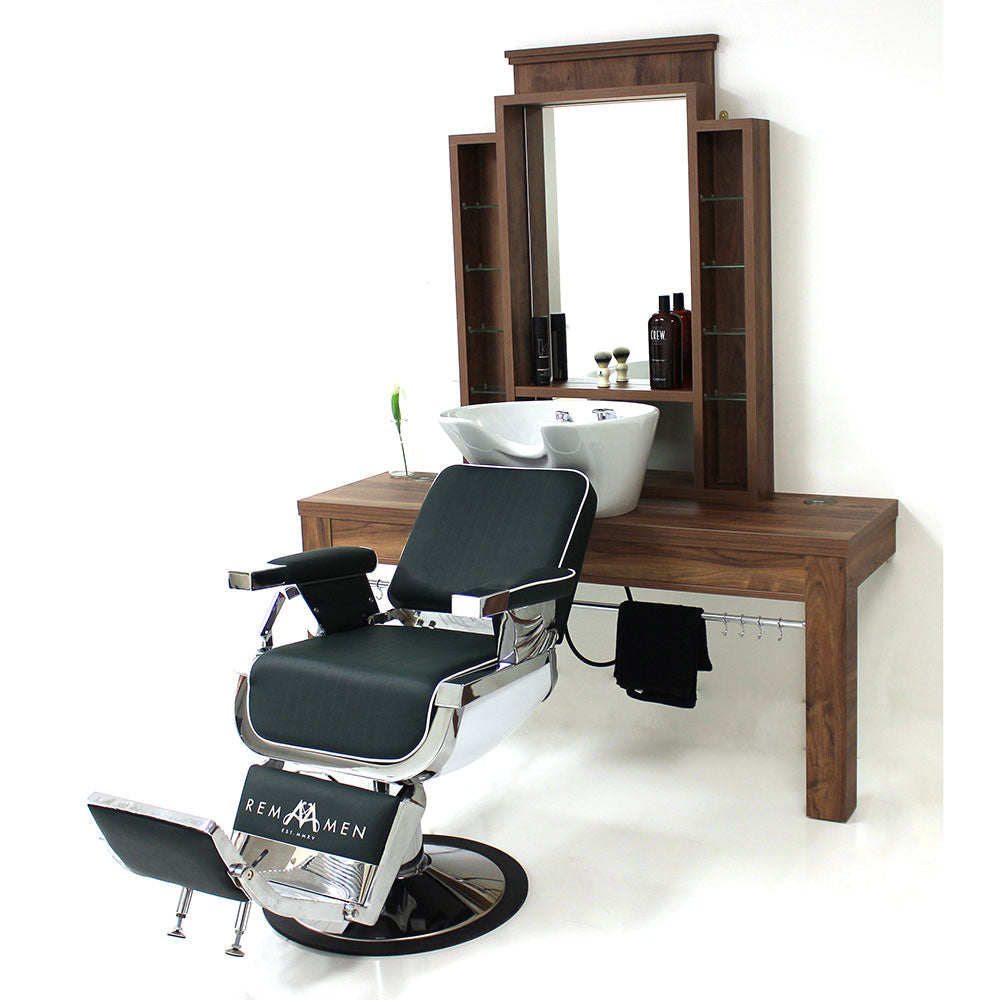 Montana Barbers Unit with Back wash Basin - REM
