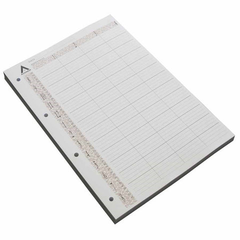Loose Leaf Refill Pages - 4 Assistant - 3 Drilled holes (Pack of 100)